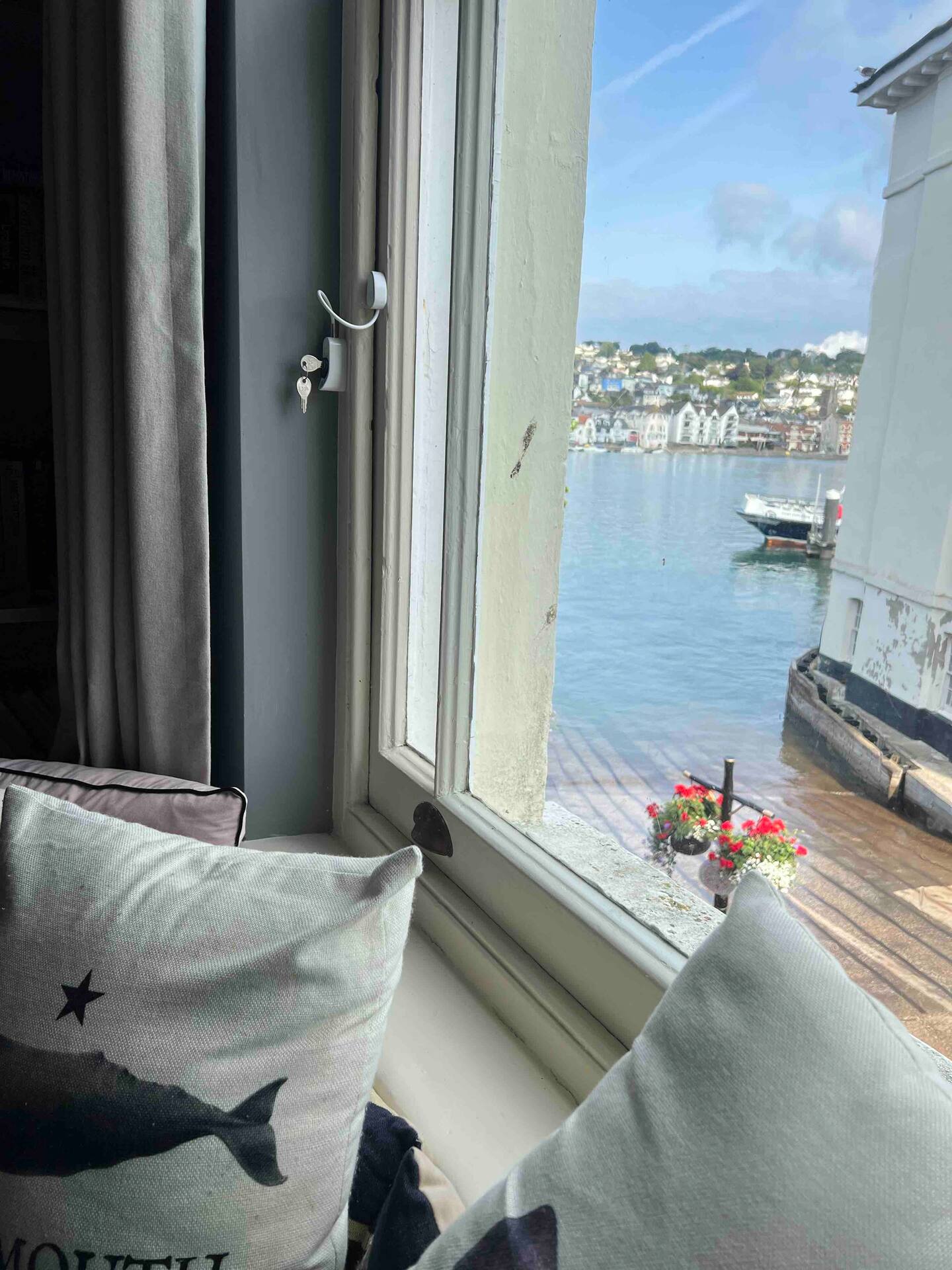 Window view of Kingswear Quay